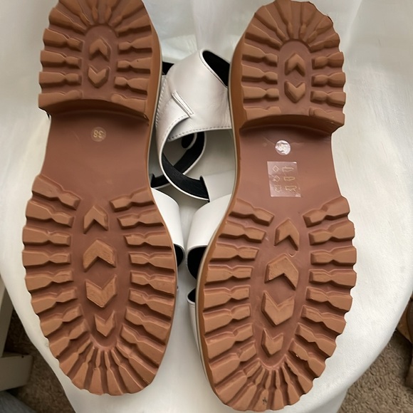 All Black white lug sole fisherman sandals - worn once - Picture 4 of 5